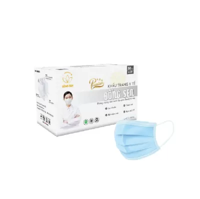 Khẩu Trang Y Tế 4 Lớp Đồng Sen Vip Xanh